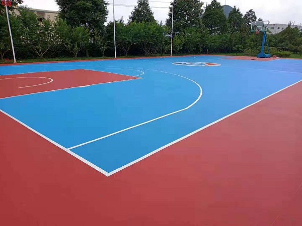夏云工业园区固达电缆厂硅pu篮球场完工